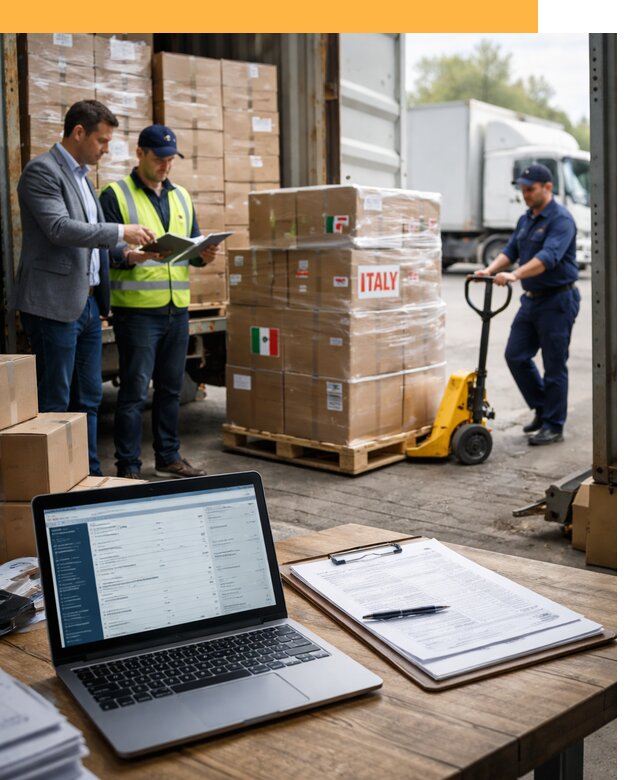 Доставка грузов из Италии: морские и авиаперевозки от 18630