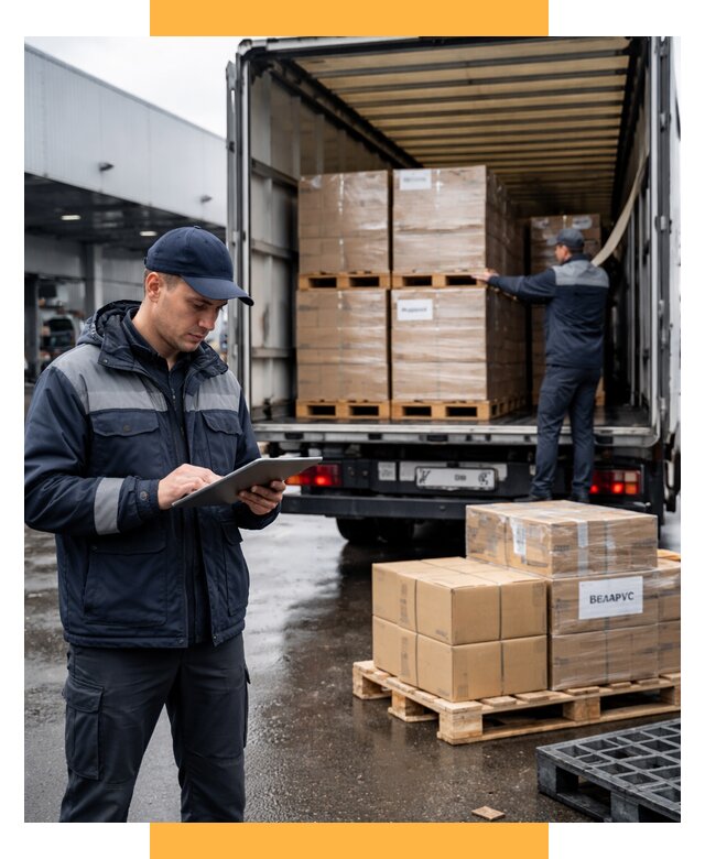 Доставка грузов из Беларуси от 15525 р. логистика СетСервис-Чта
