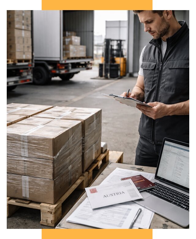 Доставка в Австрию от 67275 р. Логистика и экспорт СетСервис-Чта